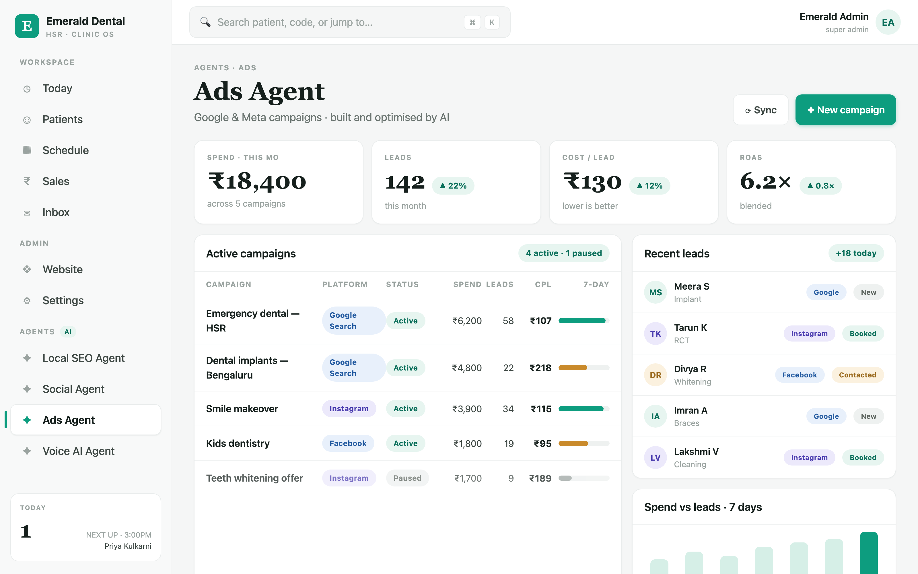 Onvertz — Ads dashboard